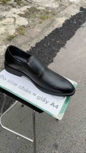 Giày tây lười giày da công sở big size cỡ lớn 45 46 47 48 cho nam chân to. Large size leather loafers for wide feet.