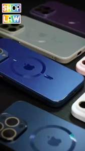 Ốp lưng iPhone 13/ 14 Plus/ 15 Pro Max lưng kính nhám hỗ trợ sạc không dây