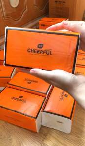 Thùng 20 gói giấy ăn CHEERFUL nội địa Trung - Giấy mềm mịn và siêu dai