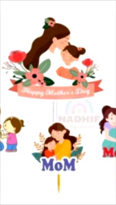 toper tusuk karakter SELAMAT HARI IBU / hiasan kue ulang tahun / cake dekorasi