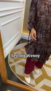 Setelan Tunik Wanita Kombinasi Bahan Rayon Twill Motif Bunga Terbaru Oneset Rasya Kekinian Termurah 2024