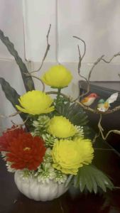 chậu hoa pha lê cao 38cm ngang 22cm