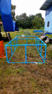 กระชังบกบ่อผ้าใบ PE 200 Super หนา 0.35 mm ขนาด 1.2* 3 ลึก 40 เซนติเมตร ราคาไม่รวมโครง