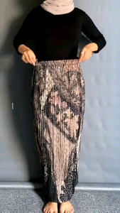 rok plisket kemeja couple batik lengan panjang rok bawahan kebaya
