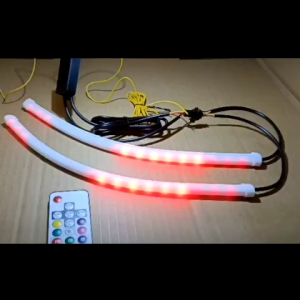 Alis lampu flexible 30cm remote control bermacam mode lampu alis neon rgb