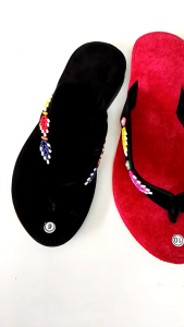 Lettys ipit gamosa abuloryo flat for women beaded indoor/outdoor use(blk red maroon tan blue)