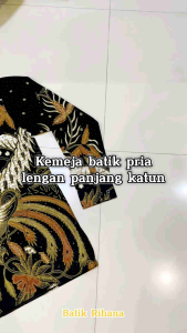 Kemeja Batik Cowok Lengan Panjang Katun