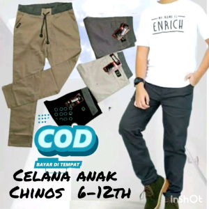 Paket 3pcs Celana Panjang Chinos Anak Rib