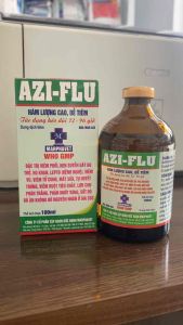 Azi-Flu 20100ml Xử lý viêm phổi hen suyễn gây ho thở ho khan Lepto tụ huyết trùng viêm ruột tiêu chảy bỏ ăn không rõ nguyên nhân ở gia súc