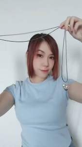 Jove Big Heart Rope Wrap Choker Necklace Kalung Tali Love Hati Charm Perdant Bow Ribbon Lilit Kalung Panjang Liontin Handmade Fashion