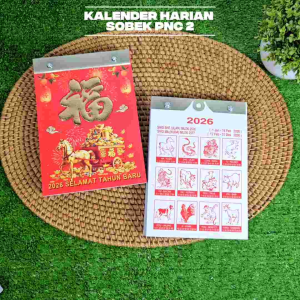 Kalender harian sobek medium PNC 2 tahun 2026 126 cm x178 cm tanggalan harian sobek