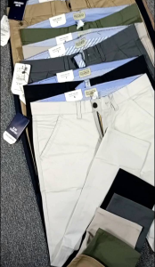 Pull&Bear Celana Chino Panjang Pria Slim Fit Formal Casual Bahan Stretch Premium