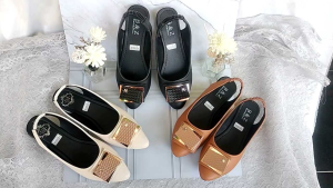 Sepatu Wanita BL-08 Balerrina Variasi Pita Cantik & Keren Realpick 100%