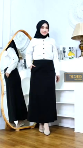 ROK A LINE rok Kerja Wanita Panjang LINE A Ukuran S- 5L JUMBO Bahan Gabardine Rok gur Rok ospek Rok magang Rok kerja panjang hitam wanita Rok kantoran Rok formal Rok sopan Rok hitam panjang