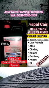 Aspal Cair 5 Kg Cat Pelapis Water Proofing Anti Air Atasi Bocor Rembes Atap Kolam Dak Beton