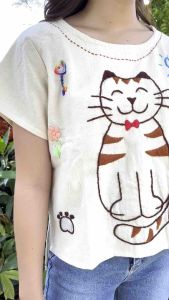 เสื้อผ้าฝ้าย ปักมือ ลายน่ารัก - เสื้อปักมือลายน่ารัก