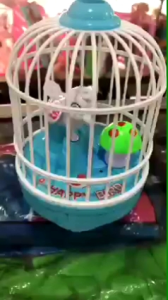 Mainan Anak Balita Kicauan Burung Bernyanyi Bersuara Dalam Sangkar Lucu Voice Control Birdcage