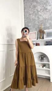 CJ - DRESS 2098 LOWE SLEEVELESS RUFFLE MIDI DRESS PREMIUM