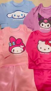 Sanrio Kuromi Melody Cinamoroll Jacket Terno Shorts with two side pocket for kids 1to10 years old Terry brash Fabric