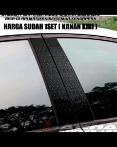 Stiker Pilar Pintu Mobil Satu Set Kanan Kiri - Cocok untuk semua Mobil Model 3D