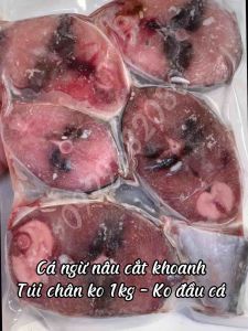 [Giao hỏa tốc] Cá ngừ nâu khoanh nạc 1kg - ít ruộtko đầu cá - thức ăn chó mèo - thức ăn cho thú cưng - pate tươi- cá ngừ - TPHCM
