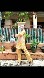 Inara Tunik Blouse Batik Wanita Set Kulot Viscose