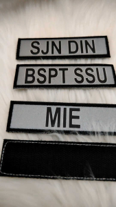 name tag reflective and velcro or iron on 1pc