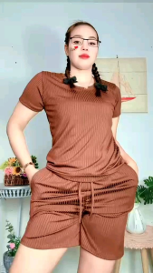 [BS] KNITTED BLOUSE SHORT/FREESIZE FIT UP TO XL