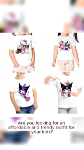 TRENDY KIDS Tshirt for girls Kuromi Sublimation prints fit:baby to teens 6m-8yrs old