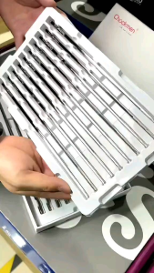 Hộp 10 đôi đũa vân nhám Chockmen dài 24cm- CKM59 inox 316 T20 hãng ĐỨC công nghệ CHÂU ÂU