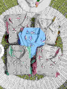 Setelan Anak Kemeja Motif Bunga Model Rok Panjang Cargo Usia 1-11 Tahun Terlaris