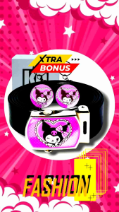 Sabuk/Ikat Pinggang Anak TK SD Kuromi Sanrio: Desain Kekinian & Bahan Berkualitas Tinggi