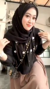 Gloria Maxy-Dress Wanita Knit Import Busui