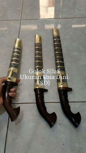 Golok Silat Ipsi Tumpul Stainless Anti Karat Seni Beladiri Pencak Silat