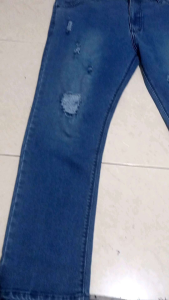 JUMBO - Celana Jeans Pria Jumbo Slimfit Melar Model Sobek BIGSIZE 27-48 Warna Telor Asin - No Iron, Dry Wash, No Bleach, No Tumble Dry