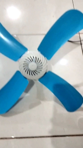 Bape-Fan Kipas Angin Gantung 15 Watt Strong Wind 4 Daun 16 CM baling Biru Model Bape-Fan Mesin Angin Rumah