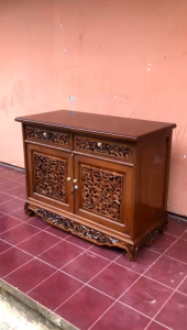BUFET PALEMBANG UKIR KAYU JATI