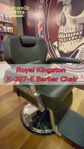 Royal Kingston K-307-E Hydraulic Recline Heavy Duty Barber Chair (Extra Large Base 680mm)