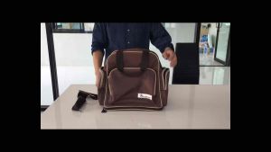 ล้างสต็อคด้วยกระเป๋าใส่สัมภาระลูกอ่อน และกระเป๋าใส่ขวดนม กันน้ำ PalmandPond สีน้ำตาล