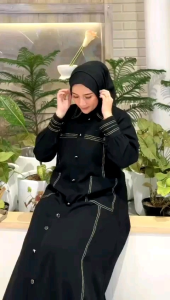 Abaya Series Hitam Terbaru Tahun 2024 Syaki Fashion Abaya