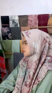 Jilbab Segiempat Voal Premium Motip Lasercut 110cm | Hijab Voal Motif