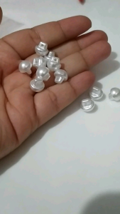 Kancing Baju Jamur Kebaya 12mm/kancing jamur polos PUTIH Per Lusin