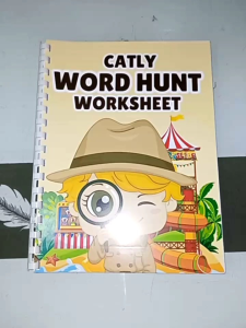 Kids Word Hunt Worksheet w/ Free Pencil & Sharpener - 40 pages