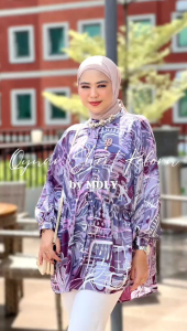 Baju Atasan Kemeja Wanita Terbaru Qinar Shirt by Mdly