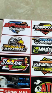 STIKER MINIATUR SOUNDSYSTEM BAHAN CROMO(TIDAK ANTI AIR)