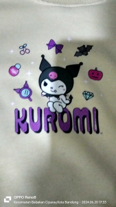 ALADAMKIDS Baju Sweater Atasan Crop Top Crewneck Oblong Anak Perempuan Cewek Remaja Tanggung Motif kuromi Cute Lucu Korean Style Viral Aneka Warna Usia 4-14 Tahun