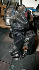 TaylorMade golf stand bag. six holes with transparent head cover