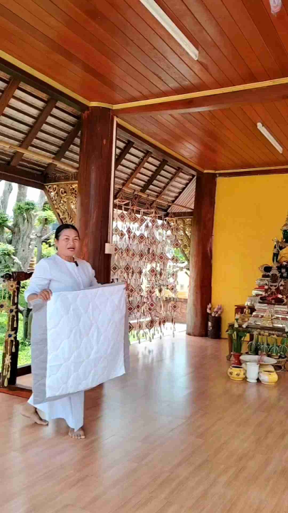 ผ้ารองนั่ง ปูนั่งสีขาว & เทา อาสนะชี พราหมณ์ | Lazada.co.th