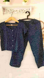 ene set caca kancing busui friendly L celana 7/8