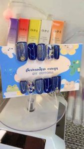 ล็บปลอมสีเจลงานยาวกลางสีน้ำเงินผู้ดี - สีน้ำเงิน ชุดประกอบ 10 ราย